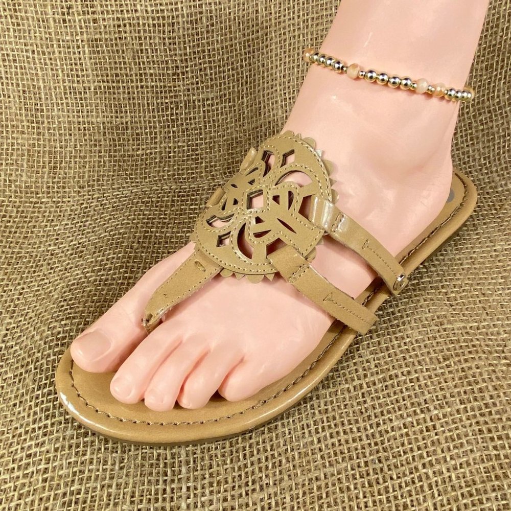 sam edelman sandals thong circus strappy tan women’s size 9